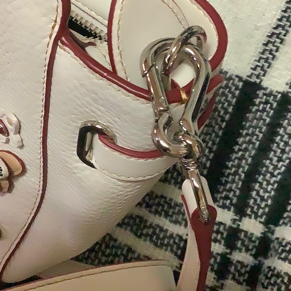 Coach Blake butterfly applique satchel in Chalk - Picture 9 of 13